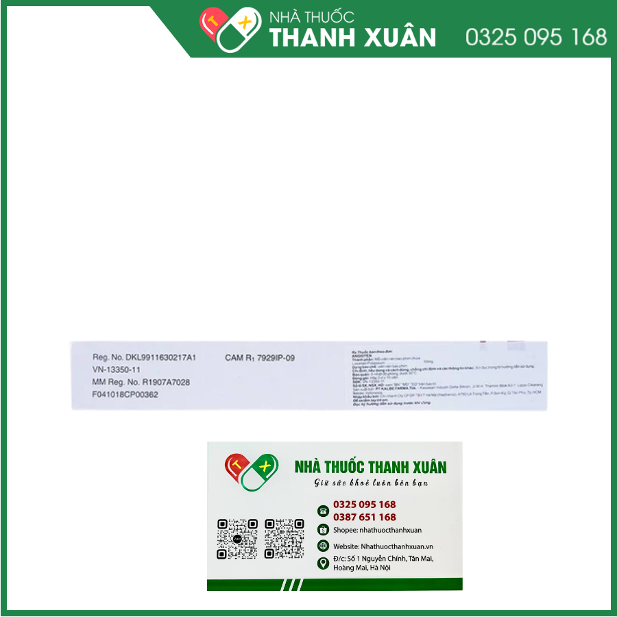 Angioten 50 mg điều trị tăng huyết áp